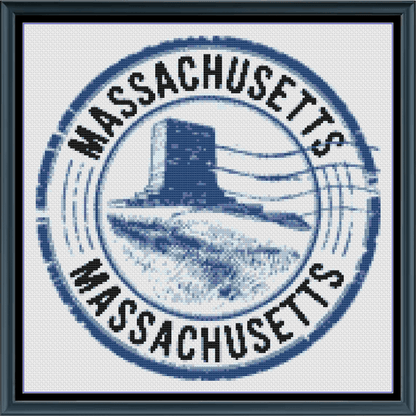 Stitching Jules Design Cross Stitch Pattern Massachusetts US State Counted Cross Stritch Pattern | Instant Download PDF