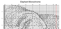 Thumbnail for Stitching Jules Design Cross Stitch Pattern Medium Elephant Monochrome Counted Cross-Stitch Pattern | Elephant Cross-Stitch | Instant Download PDF