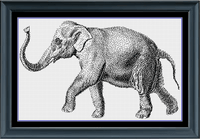 Thumbnail for Stitching Jules Design Cross Stitch Pattern Medium Elephant Monochrome Counted Cross-Stitch Pattern | Elephant Cross-Stitch | Instant Download PDF