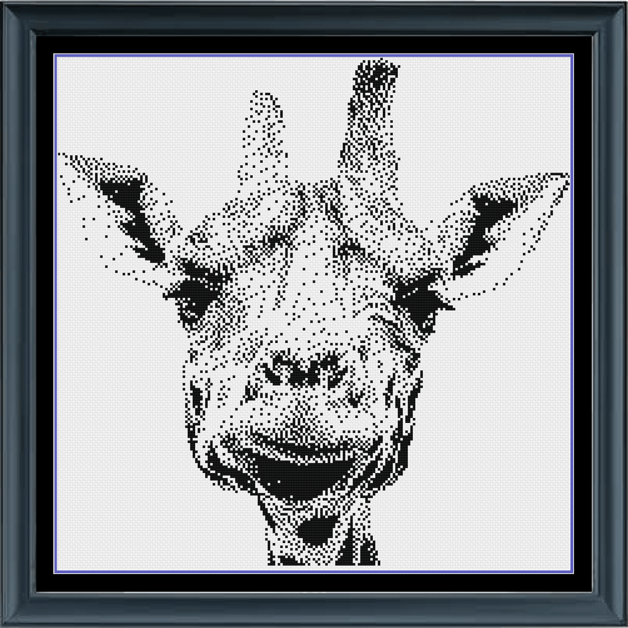 Stitching Jules Design Cross Stitch Pattern Medium Giraffe Monochrome Counted Cross-Stitch Pattern | Giraffe Cross-Stitch | Instant Download PDF