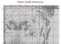 Thumbnail for Stitching Jules Design Cross Stitch Pattern Medium Giraffe Monochrome Counted Cross-Stitch Pattern | Giraffe Cross-Stitch | Instant Download PDF