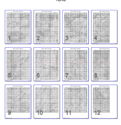 Stitching Jules Design Cross Stitch Pattern Medium Lighthouse Sepia Full Coverage Large Counted Cross Stitch Pattern (Digital Download)