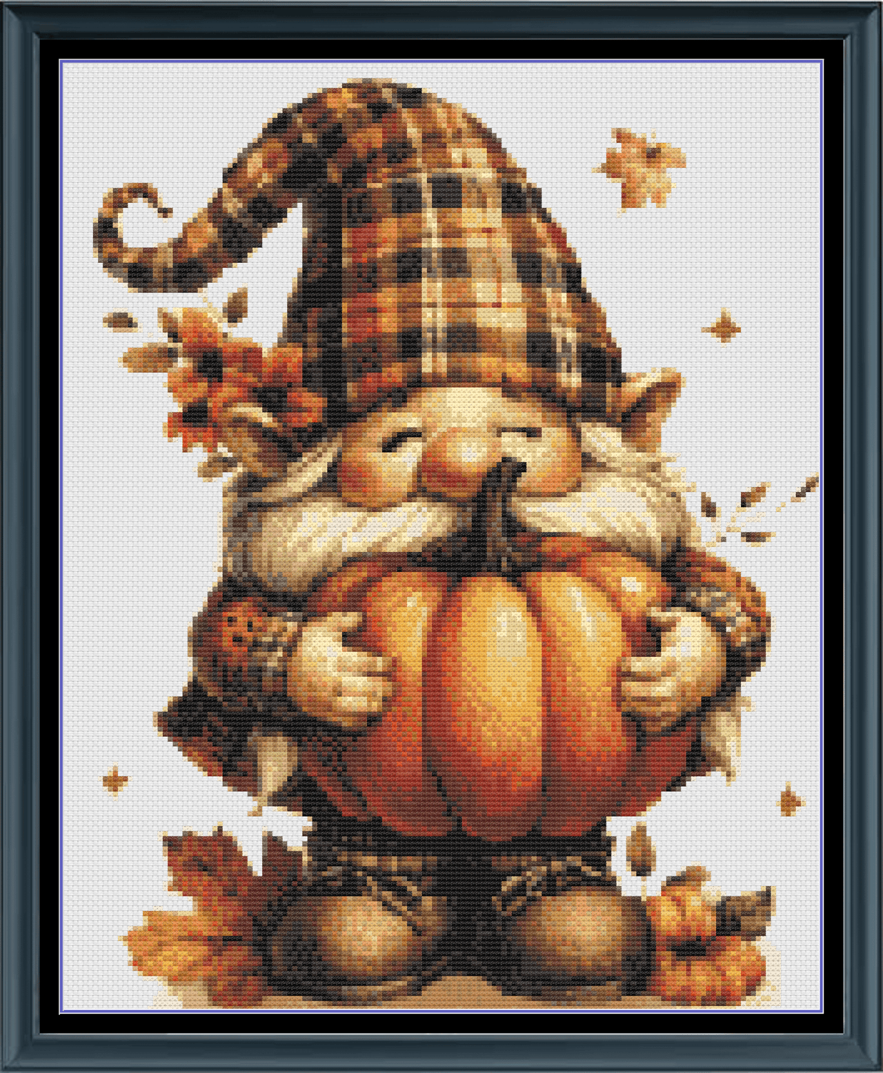 Stitching Jules Design Cross Stitch Pattern Medium Pumpkin Gnome Autumn Cute Counted Cross-Stitch Pattern | Instant Download PDF