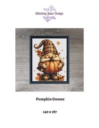 Thumbnail for Stitching Jules Design Cross Stitch Pattern Medium Pumpkin Gnome Autumn Cute Counted Cross-Stitch Pattern | Instant Download PDF