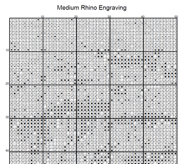 Stitching Jules Design Cross Stitch Pattern Medium Rhino Wildlife Engraving Full Coverage Counted Cross-Stitch Pattern (Digital Download)