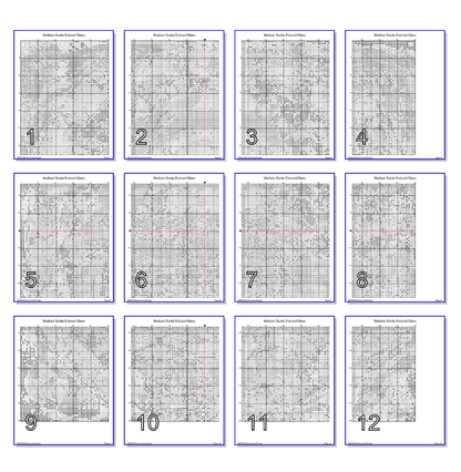 Stitching Jules Design Cross Stitch Pattern Medium Santa Stained Glass Christmas Full Coverage Counted Cross-Stitch Pattern (Digital Download)