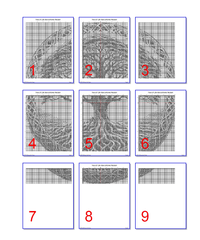 Thumbnail for Stitching Jules Design Cross Stitch Pattern Medium Sized Tree Of Life Monochrome Cross Stitch Pattern Instant PDF Download