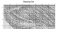 Thumbnail for Stitching Jules Design Cross Stitch Pattern Medium Sleeping Cat Counted Cross-Stitch Pattern | Monochrome Cross Stitch | Instant Download PDF
