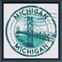 Thumbnail for Stitching Jules Design Cross Stitch Pattern Michigan