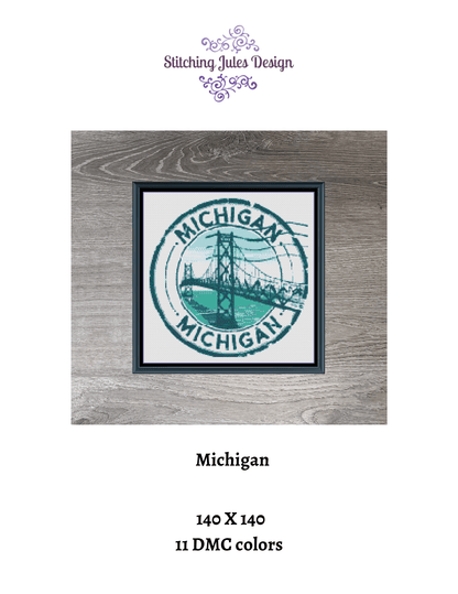 Stitching Jules Design Cross Stitch Pattern Michigan