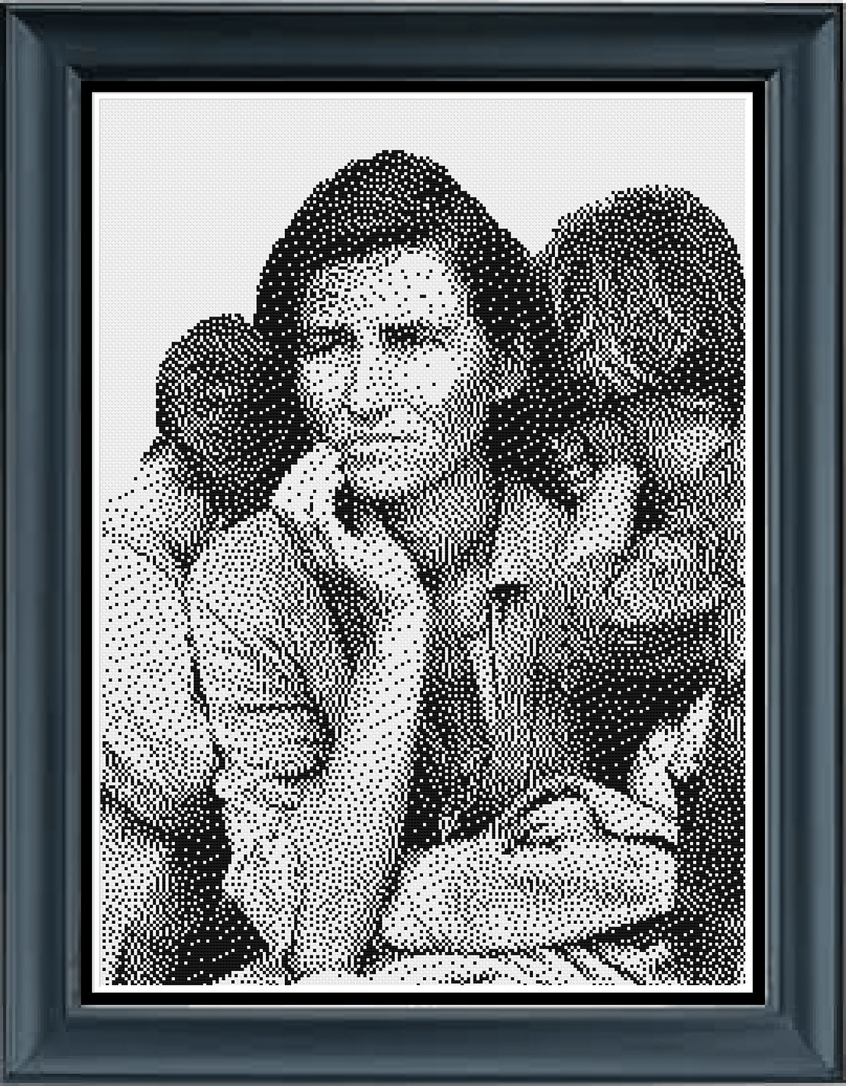 Stitching Jules Design Cross Stitch Pattern Migrant Mother Monochromatic Vintage Historical Cross Stitch Pattern | PDF Digital Download