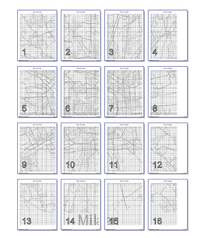 Thumbnail for Stitching Jules Design Cross Stitch Pattern Milan Italy City Map Monochrome Counted Cross Stitch Pattern (Digital Download)