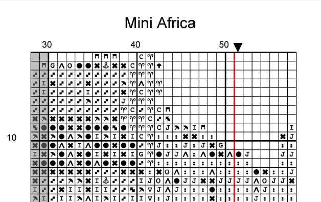 Stitching Jules Design Cross Stitch Pattern Mini Africa Nations Counted Cross Stitch Pattern | Mini Cross Stitch | Instant Download PDF