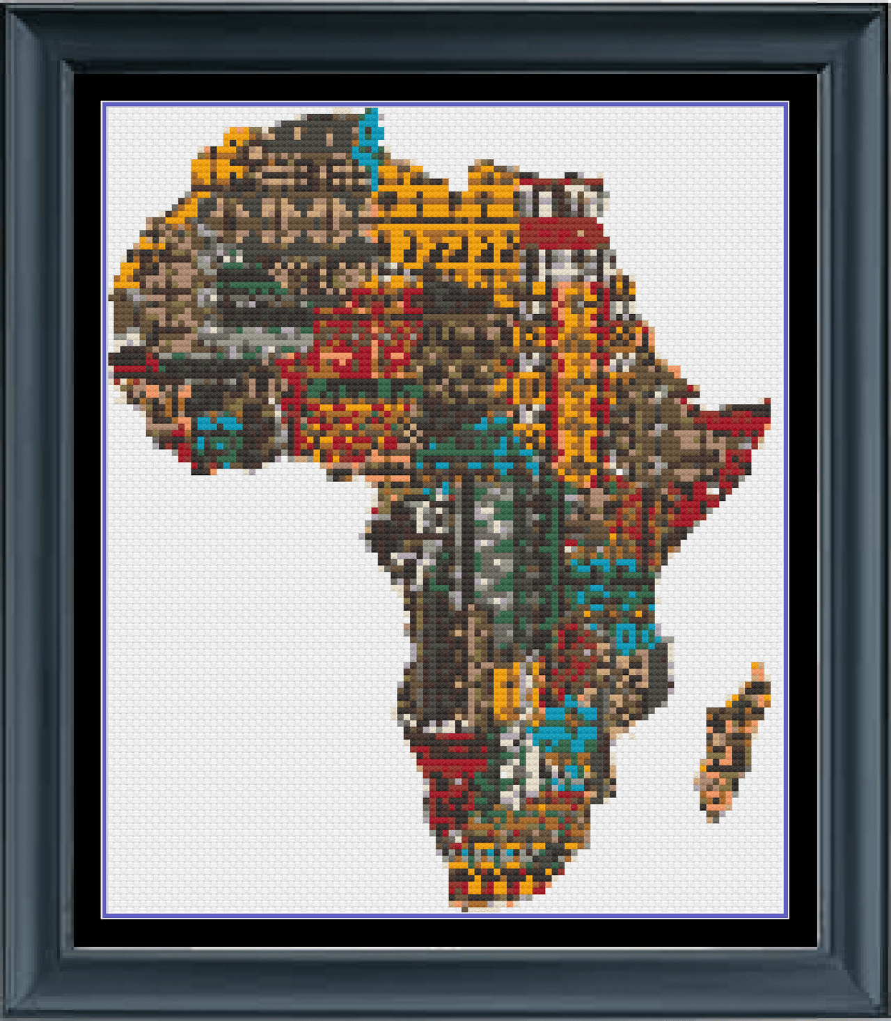 Stitching Jules Design Cross Stitch Pattern Mini Africa Nations Counted Cross Stitch Pattern | Mini Cross Stitch | Instant Download PDF