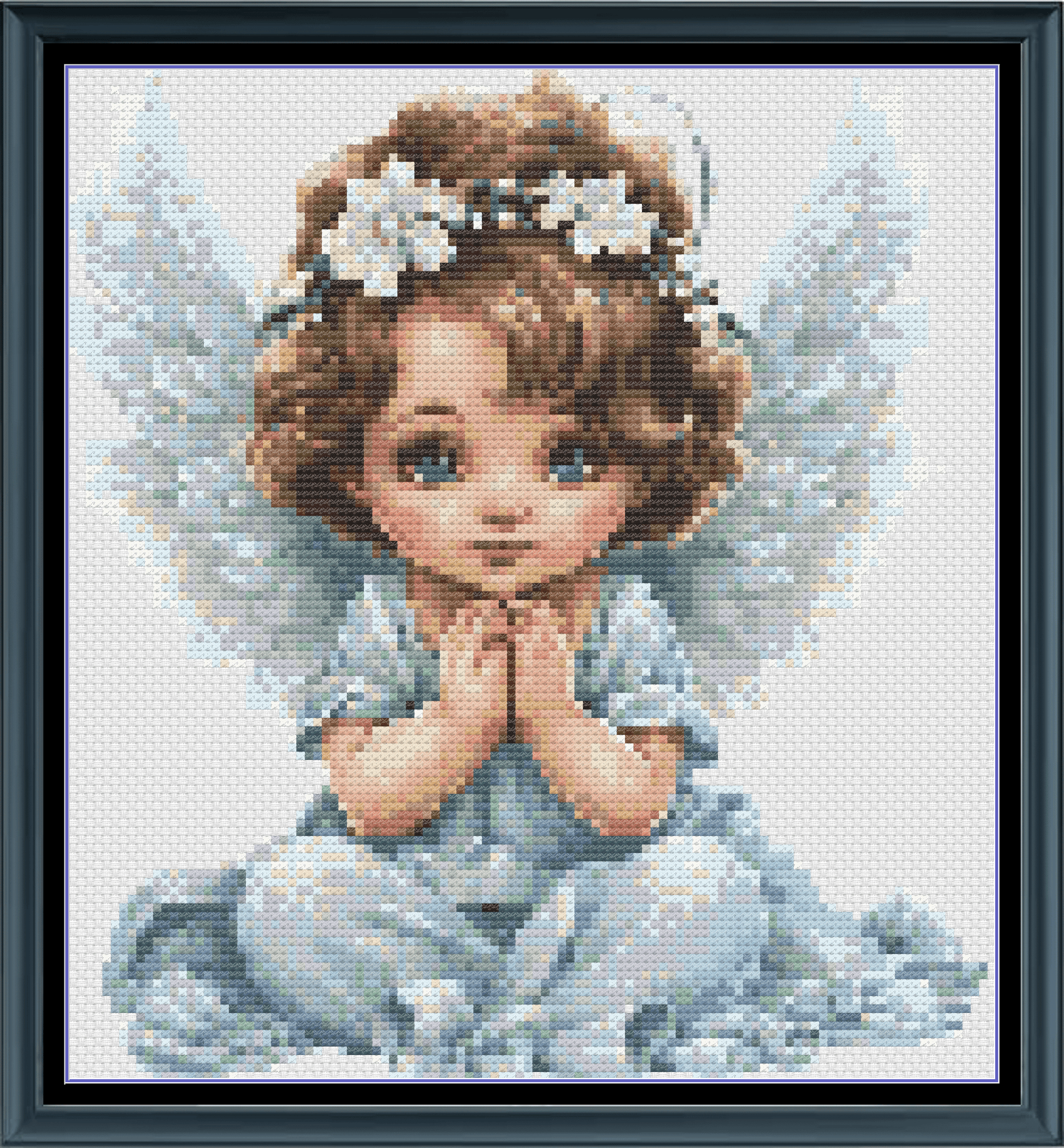 Stitching Jules Design Cross Stitch Pattern Mini Angel Girl Counted Cross-Stitch Pattern | Instant Download PDF
