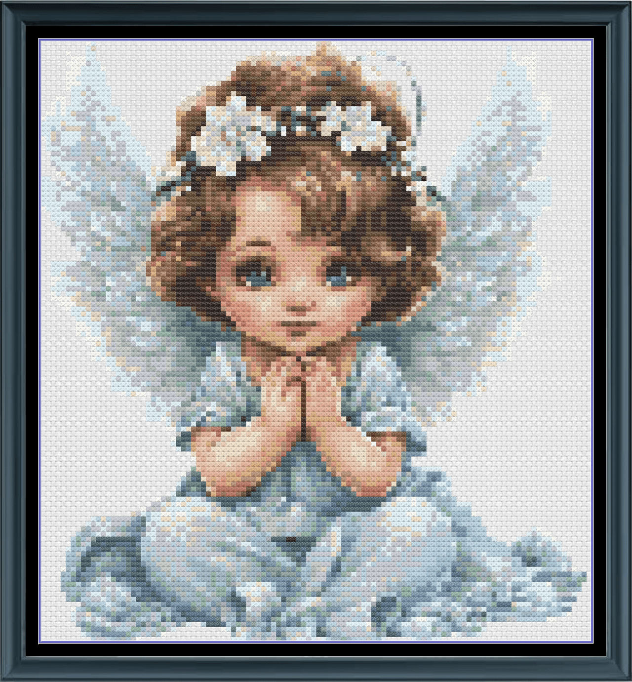 Stitching Jules Design Cross Stitch Pattern Mini Angel Girl Counted Cross-Stitch Pattern | Instant Download PDF