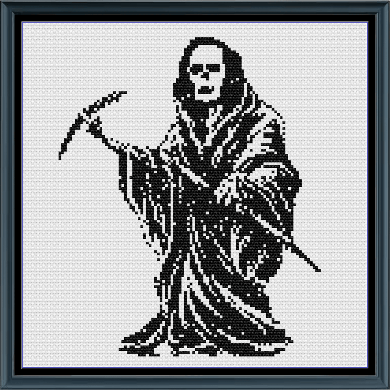 Stitching Jules Design Cross Stitch Pattern Mini Angel of Death Monochrome