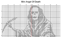 Thumbnail for Stitching Jules Design Cross Stitch Pattern Mini Angel of Death Monochrome