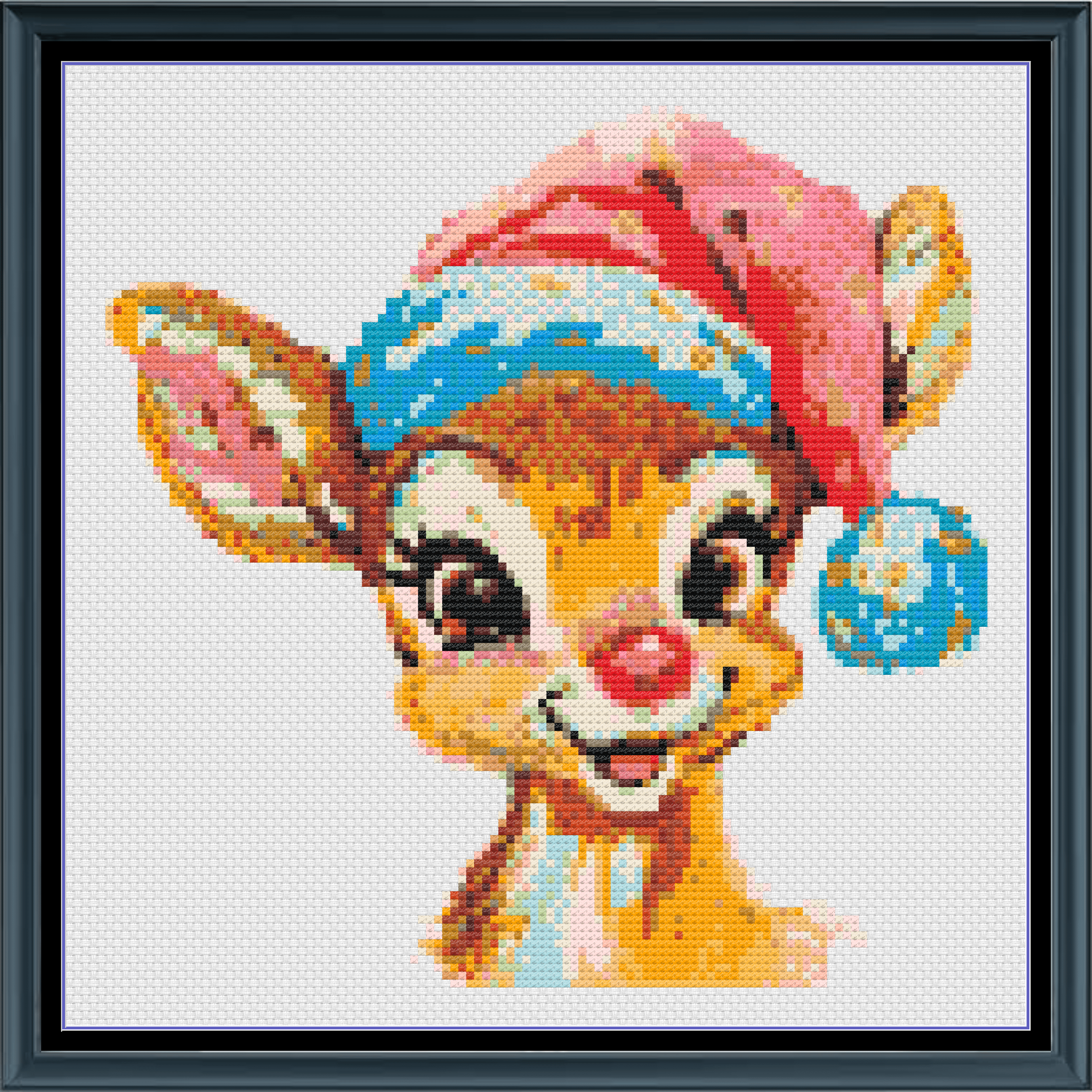 Mini Baby Reindeer Rudolph Christmas Holiday Cute Counted Cross-Stitch ...