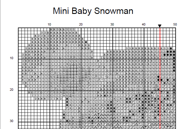 Stitching Jules Design Cross Stitch Pattern Mini Baby Snowman Winter Cross-Stitch Pattern Instant PDF Download
