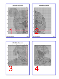 Thumbnail for Stitching Jules Design Cross Stitch Pattern Mini Baby Snowman Winter Cross-Stitch Pattern Instant PDF Download
