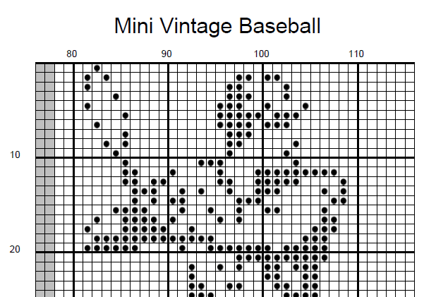 Stitching Jules Design Cross Stitch Pattern Mini Baseball Game Counted Cross Stitch Pattern | Sports | Monochrome Blackwork | Instant Download PDF