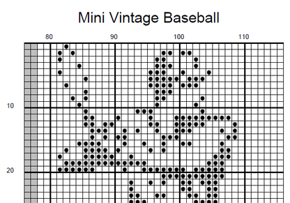 Stitching Jules Design Cross Stitch Pattern Mini Baseball Game Counted Cross Stitch Pattern | Sports | Monochrome Blackwork | Instant Download PDF