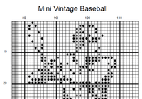 Thumbnail for Stitching Jules Design Cross Stitch Pattern Mini Baseball Game Counted Cross Stitch Pattern | Sports | Monochrome Blackwork | Instant Download PDF