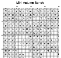 Thumbnail for Stitching Jules Design Cross Stitch Pattern Mini Bench in Autumn