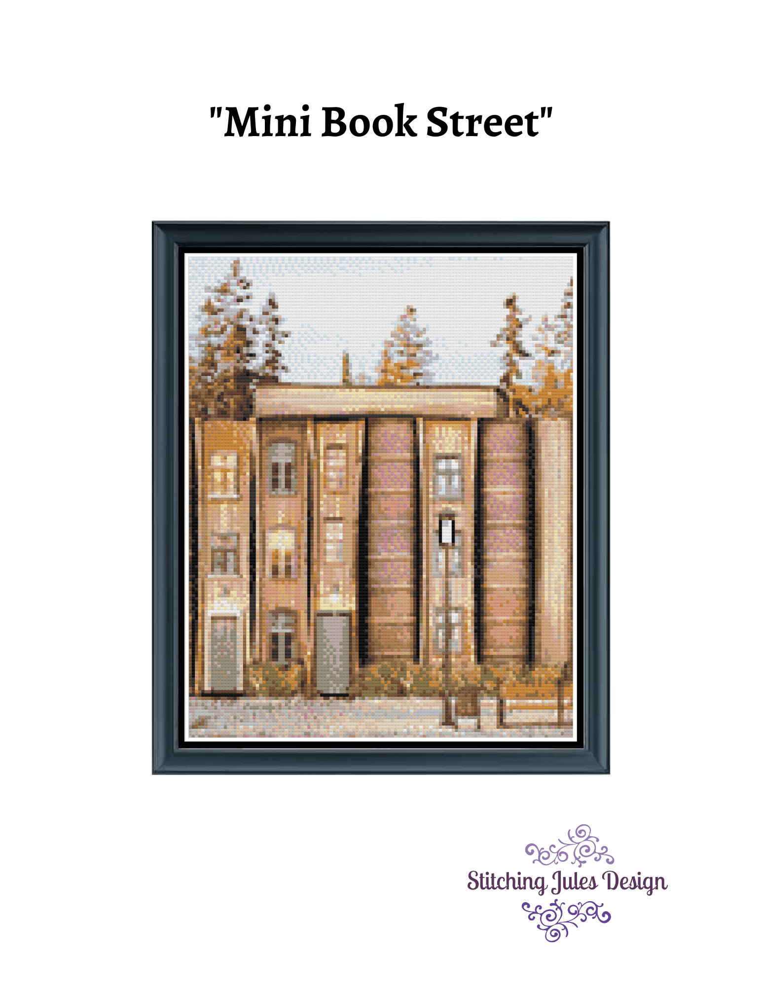 Stitching Jules Design Cross Stitch Pattern Mini Book Street Cross Stitch Embroidery Needlepoint Pattern PDF Download