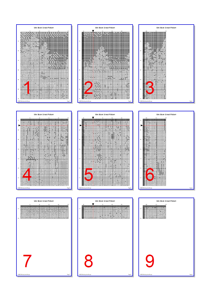 Stitching Jules Design Cross Stitch Pattern Mini Book Street Cross Stitch Embroidery Needlepoint Pattern PDF Download