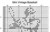 Thumbnail for Stitching Jules Design Cross Stitch Pattern Mini Color Vintage Baseball Counted Cross-Stitch | Sports Cross Stitch | Instant Download PDF
