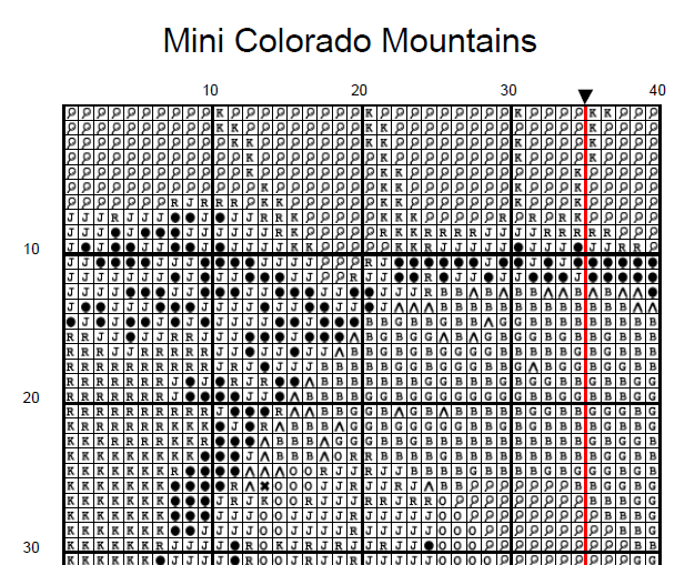 Stitching Jules Design Cross Stitch Pattern Mini Colorado Mountains Cross-Stitch Pattern Instant Download PDF