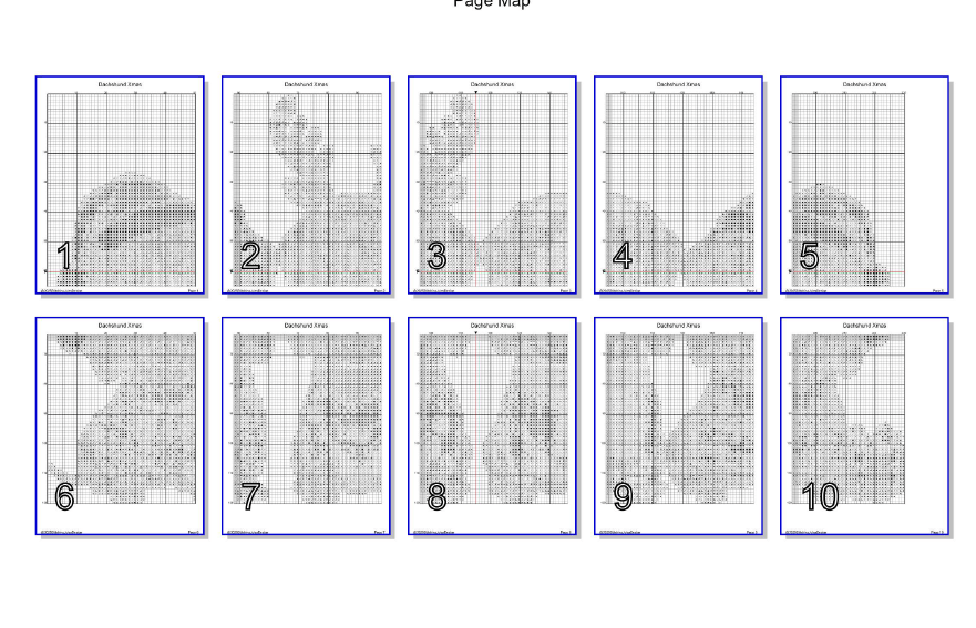 Stitching Jules Design Cross Stitch Pattern Mini Dachshund Christmas Dog Counted Cross-Stitch Pattern (Digital Download)