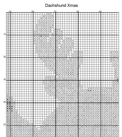 Stitching Jules Design Cross Stitch Pattern Mini Dachshund Christmas Dog Counted Cross-Stitch Pattern (Digital Download)