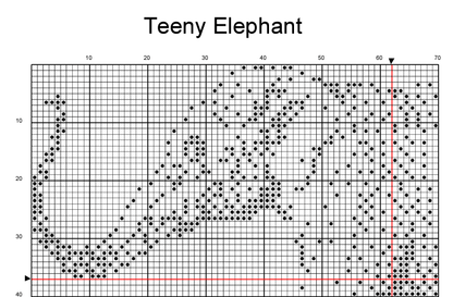 Stitching Jules Design Cross Stitch Pattern Mini Elephant Monochrome Counted Cross-Stitch Pattern | Instant Download PDF