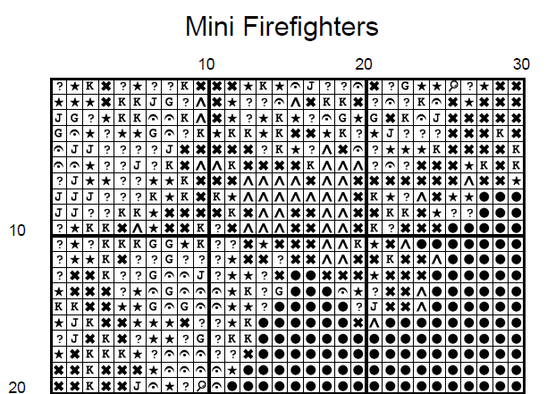 Stitching Jules Design Cross Stitch Pattern Mini Firefighters Cross-Stitch Pattern Instant PDF Download