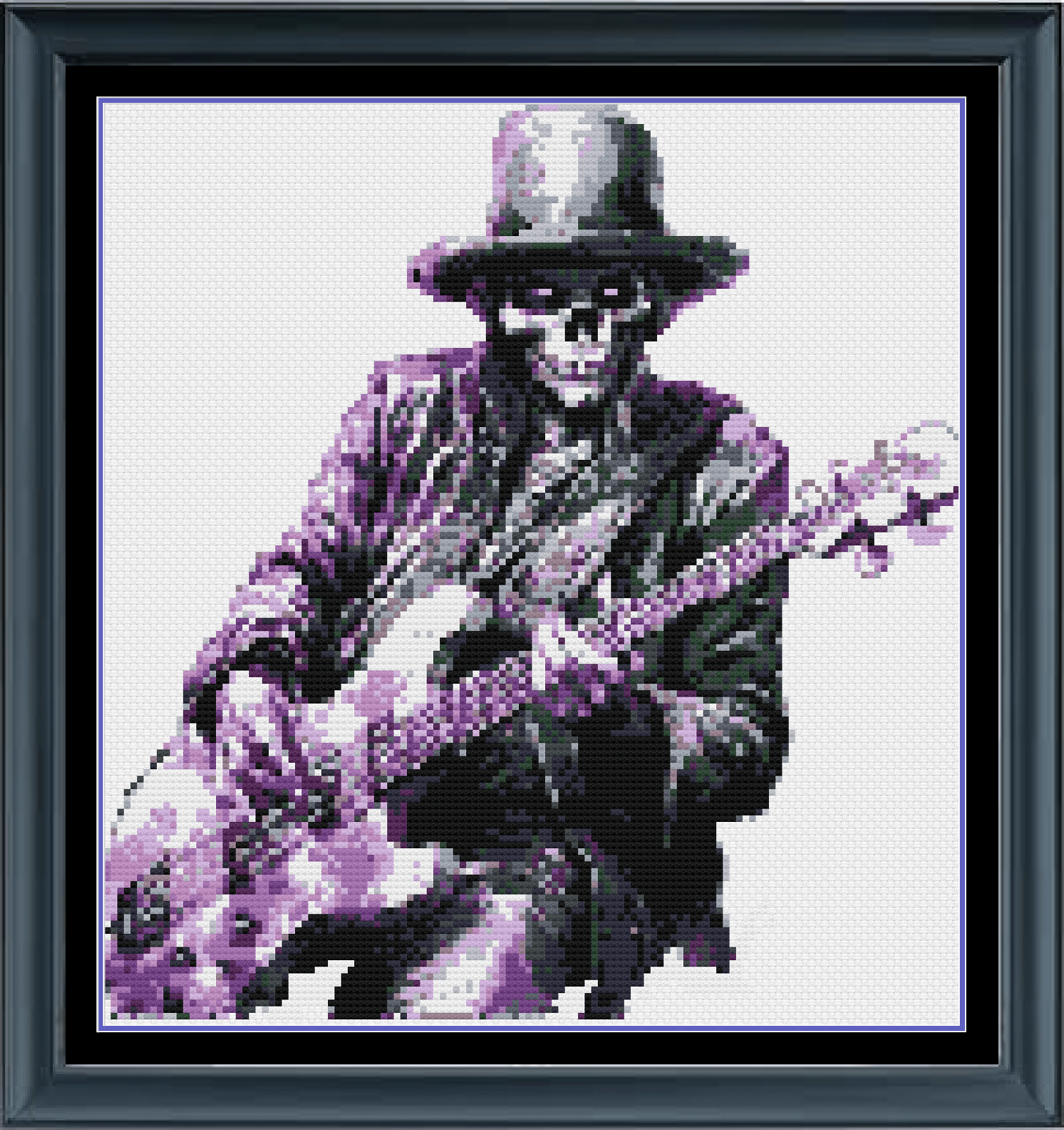 Stitching Jules Design Cross Stitch Pattern Mini Ghostly Guitarist Counted Cross Stitch Pattern | Halloween | Music | Instant Download PDF