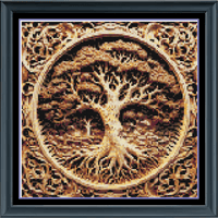 Thumbnail for Stitching Jules Design Cross Stitch Pattern Mini Golden Tree of Life Counted Cross Stitch | Norse Mythology | Instant Download PDF