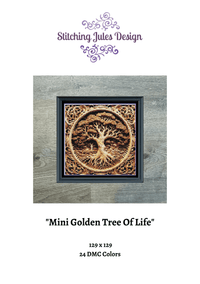 Thumbnail for Stitching Jules Design Cross Stitch Pattern Mini Golden Tree of Life Counted Cross Stitch | Norse Mythology | Instant Download PDF
