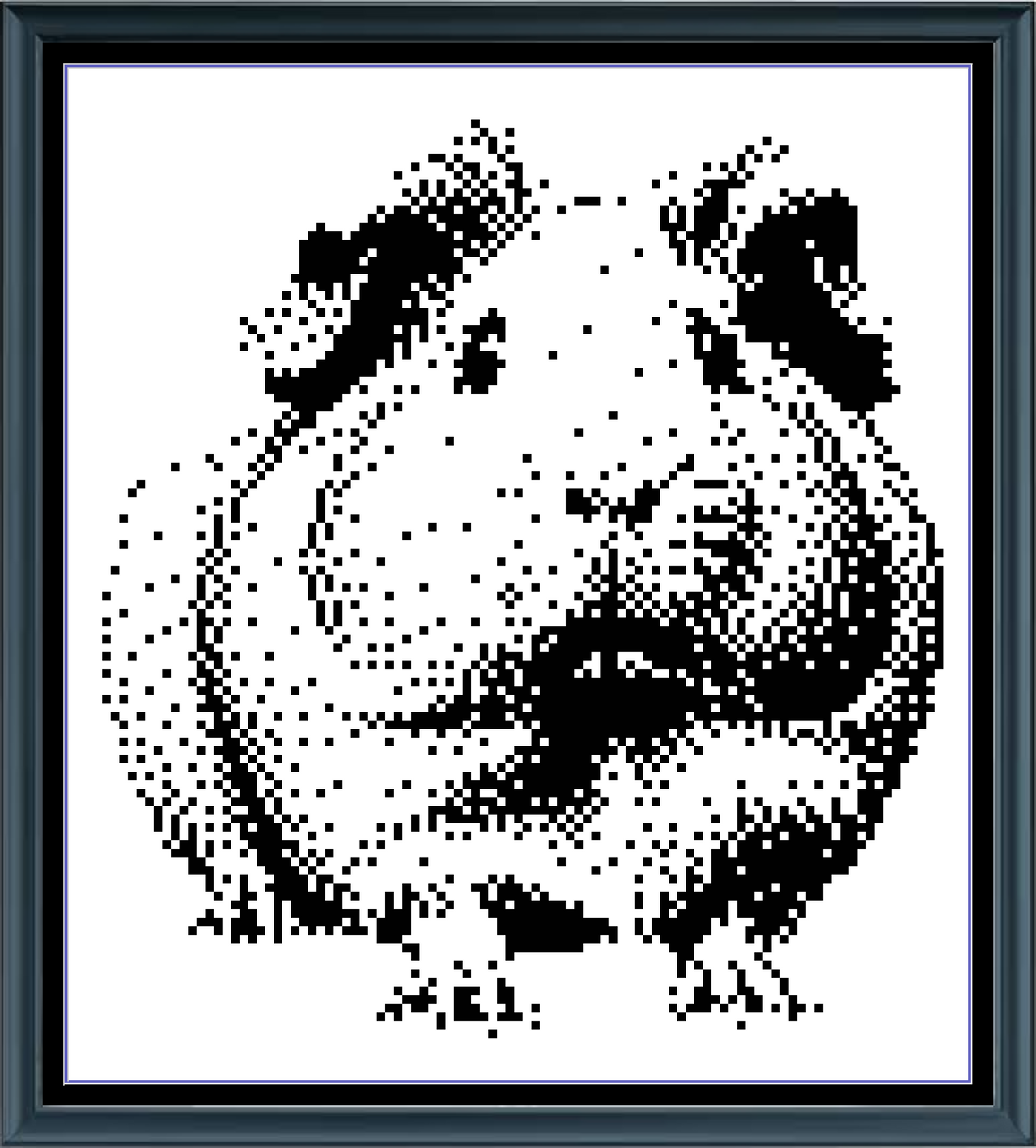 Stitching Jules Design Cross Stitch Pattern Mini Guinea Pig Animal Monochrome Counted Cross Stitch Pattern Digital Download