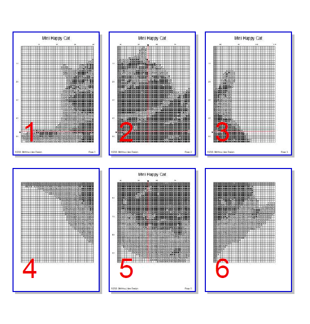 Stitching Jules Design Cross Stitch Pattern Mini Happy Cat Cross-Stitch Pattern Instant PDF Download