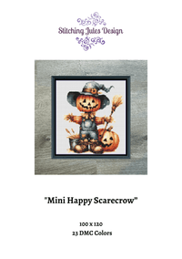 Thumbnail for Stitching Jules Design Cross Stitch Pattern Mini Happy Scarecrow