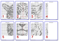 Thumbnail for Stitching Jules Design Cross Stitch Pattern Mini Monochrome Leopard Counted Cross-Stitch Pattern | Instant Download PDF
