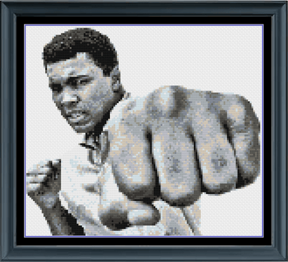 Stitching Jules Design Cross Stitch Pattern Mini Muhammad Ali Counted Cross Stitch Pattern | Boxing Cross Stitch Pattern | Instant Download PDF