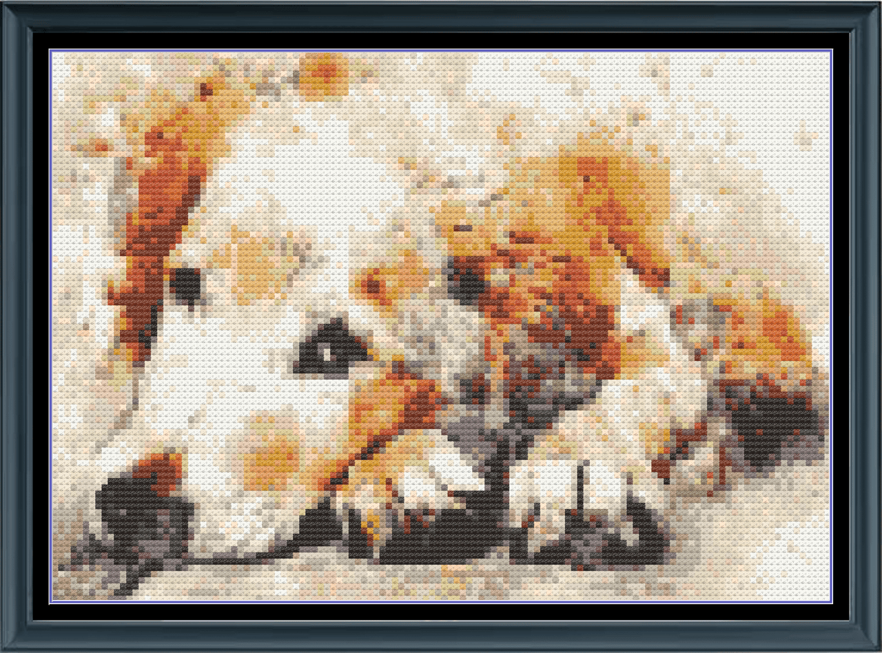 Stitching Jules Design Cross Stitch Pattern Mini Old Dog Labrador Golden Retriever Counted Cross-Stitch Pattern | Instant Download PDF