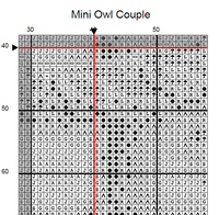Thumbnail for Stitching Jules Design Cross Stitch Pattern Mini Owl Couple Full Coverage Cross Stitch Pattern Instant PDF Download