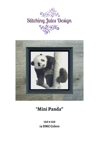 Thumbnail for Stitching Jules Design Cross Stitch Pattern Mini Panda Bear Cross Stitch Pattern Instant PDF Download