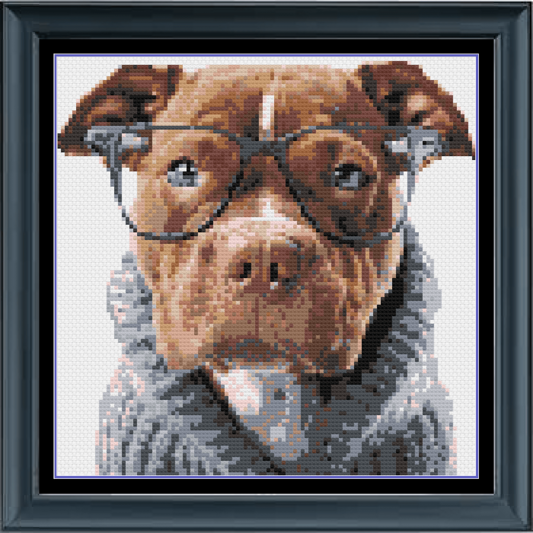 Stitching Jules Design Cross Stitch Pattern Mini Pitt Bull Cute Cross-Stitch Pattern Instant Download PDF