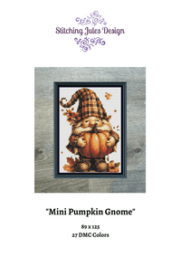 Thumbnail for Stitching Jules Design Cross Stitch Pattern Mini Pumpkin Gnome Autumn Counted Cross-Stitch Pattern | Instant Download PDF